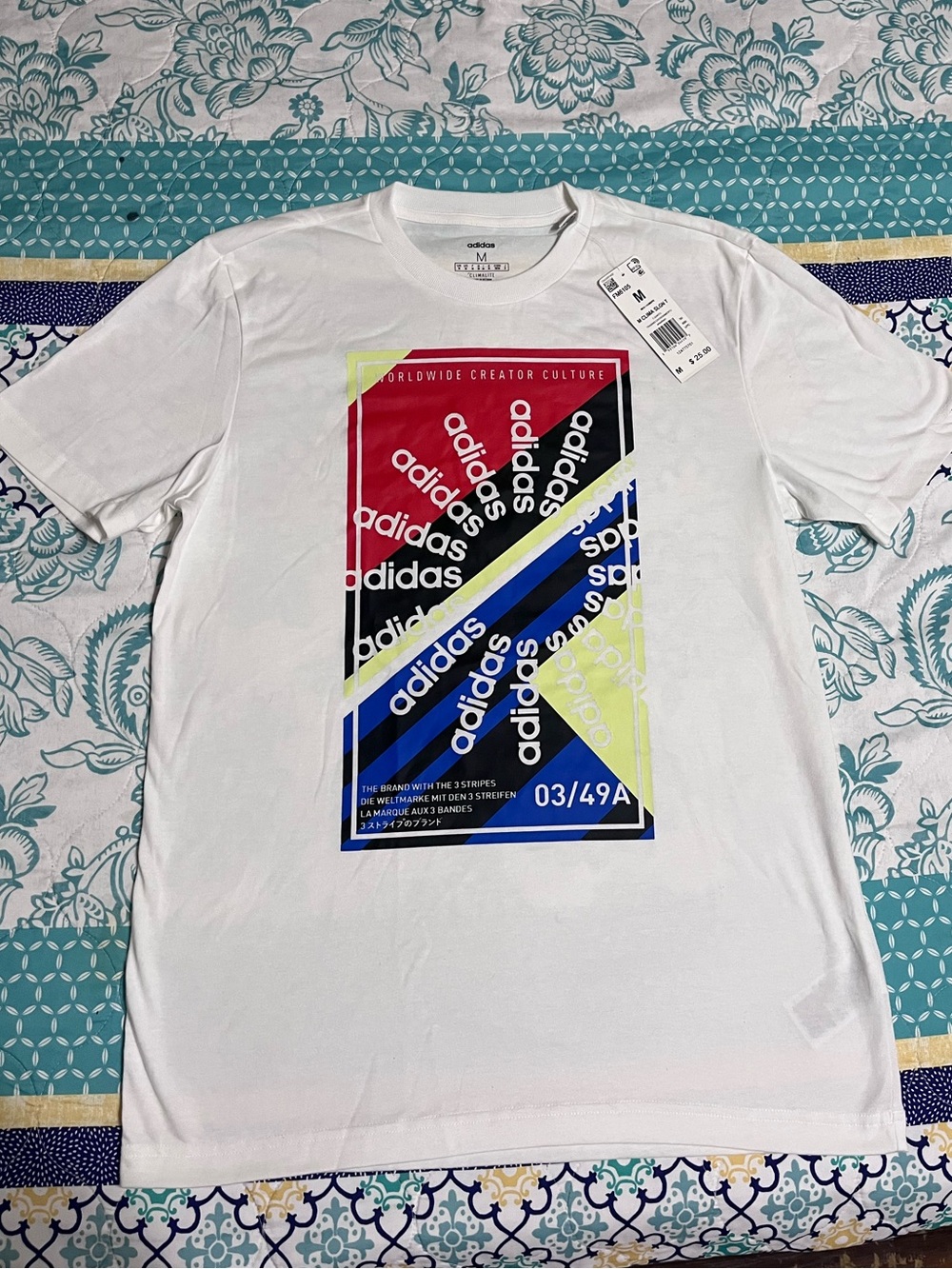 Adidas Graphic Short Sleeve T-shirt White NWT Men's Medium